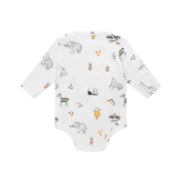 Baby bodysuit, baby bodysuit, animal print, long sleeve cotton