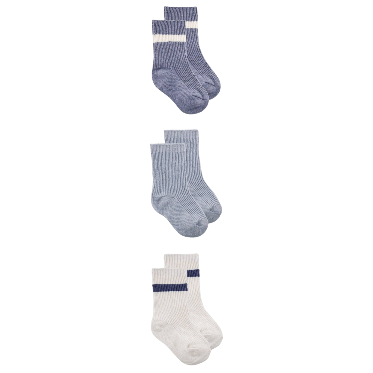 Chaussettes Folkstone pour bébé en coton biologique lot de 3 paires