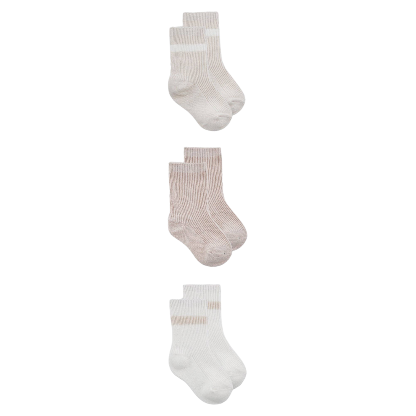 Chaussettes pour bébé en coton biologique lot de 3 paires