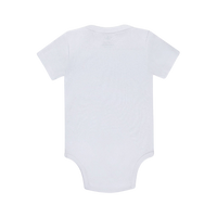 Baby bodysuit, Infant bodysuit, Soft ribbed cotton - white
