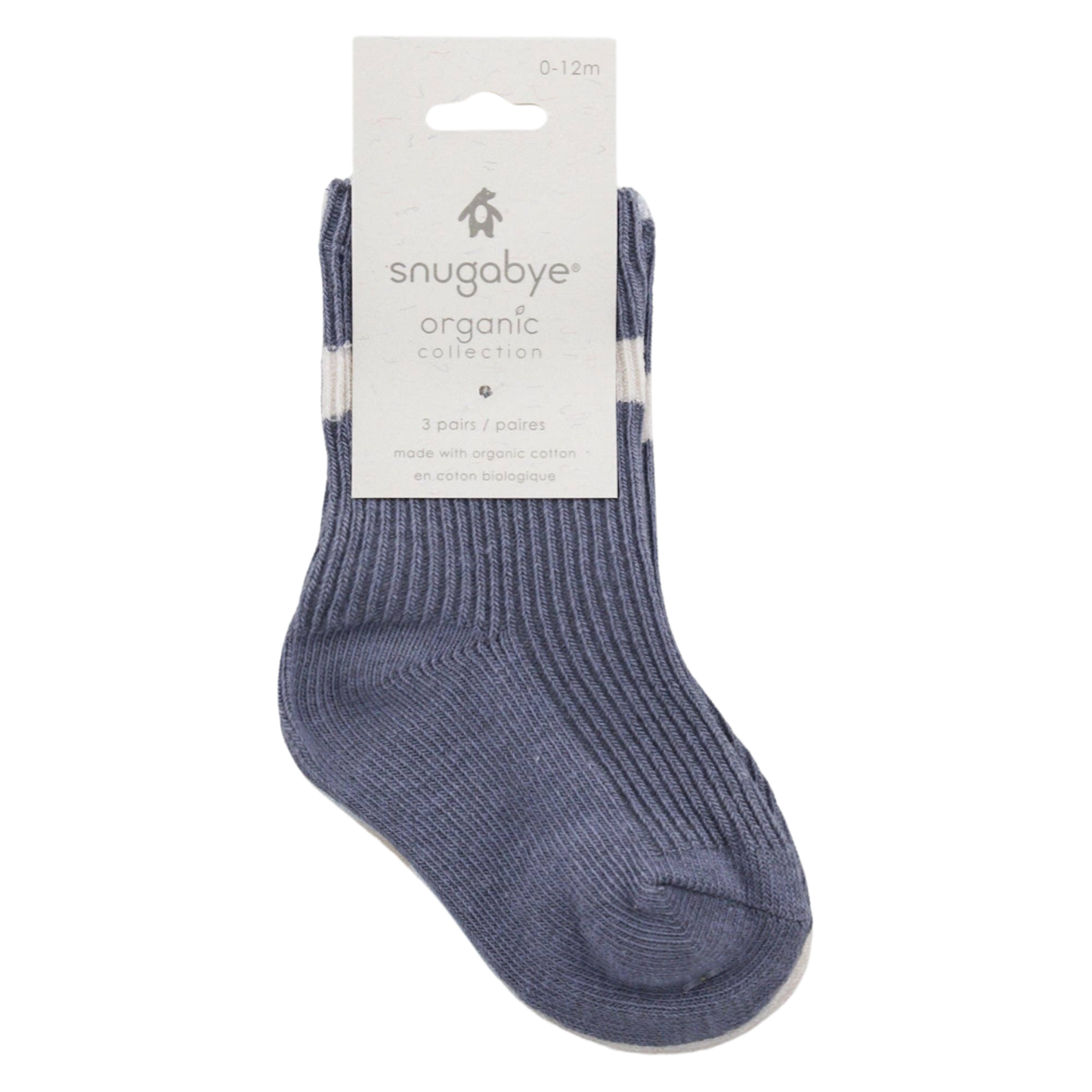 Chaussettes Folkstone pour bébé en coton biologique lot de 3 paires