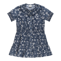 Toddler dress, short sleeve girls dress, girls shirt dress, floral