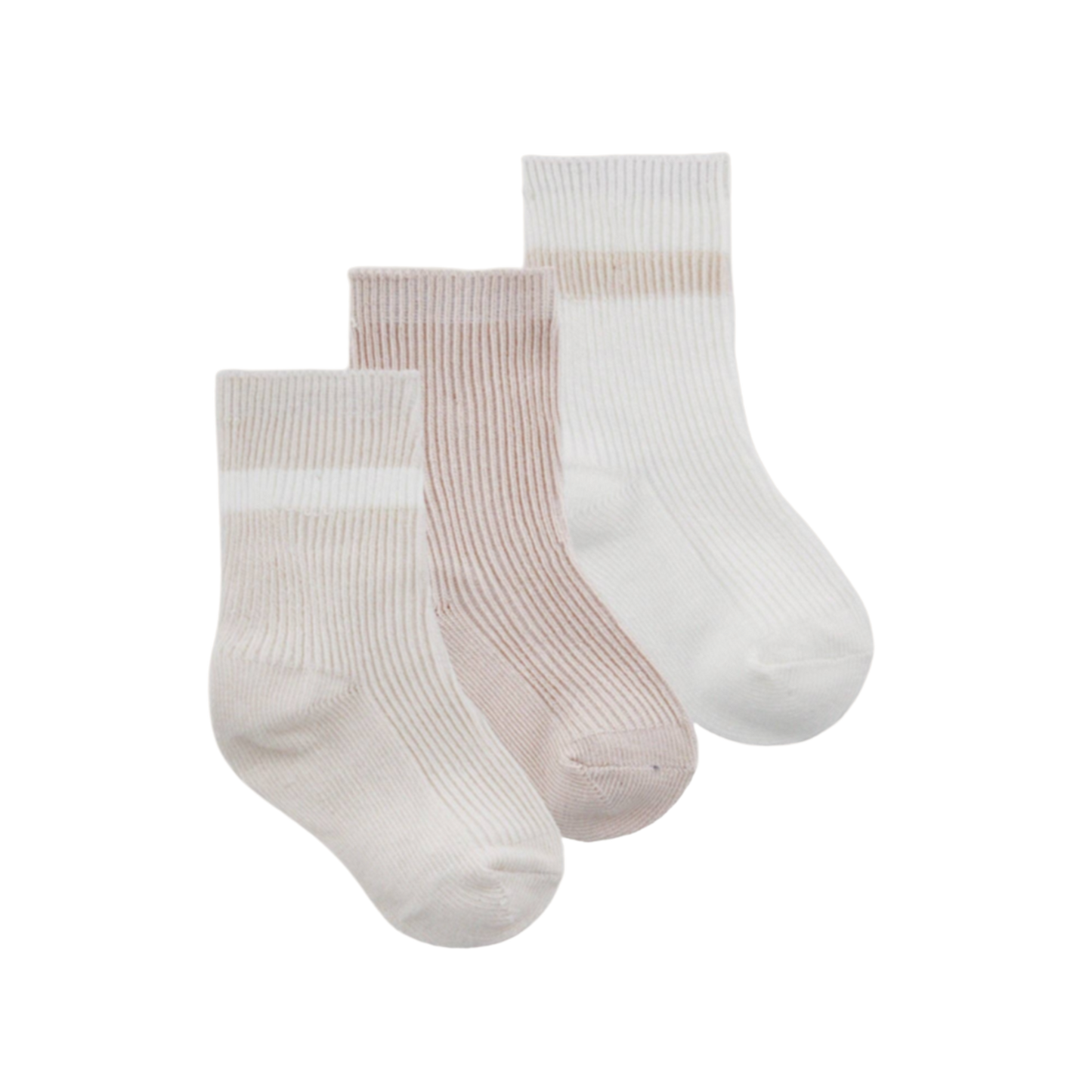 Chaussettes pour bébé en coton biologique lot de 3 paires