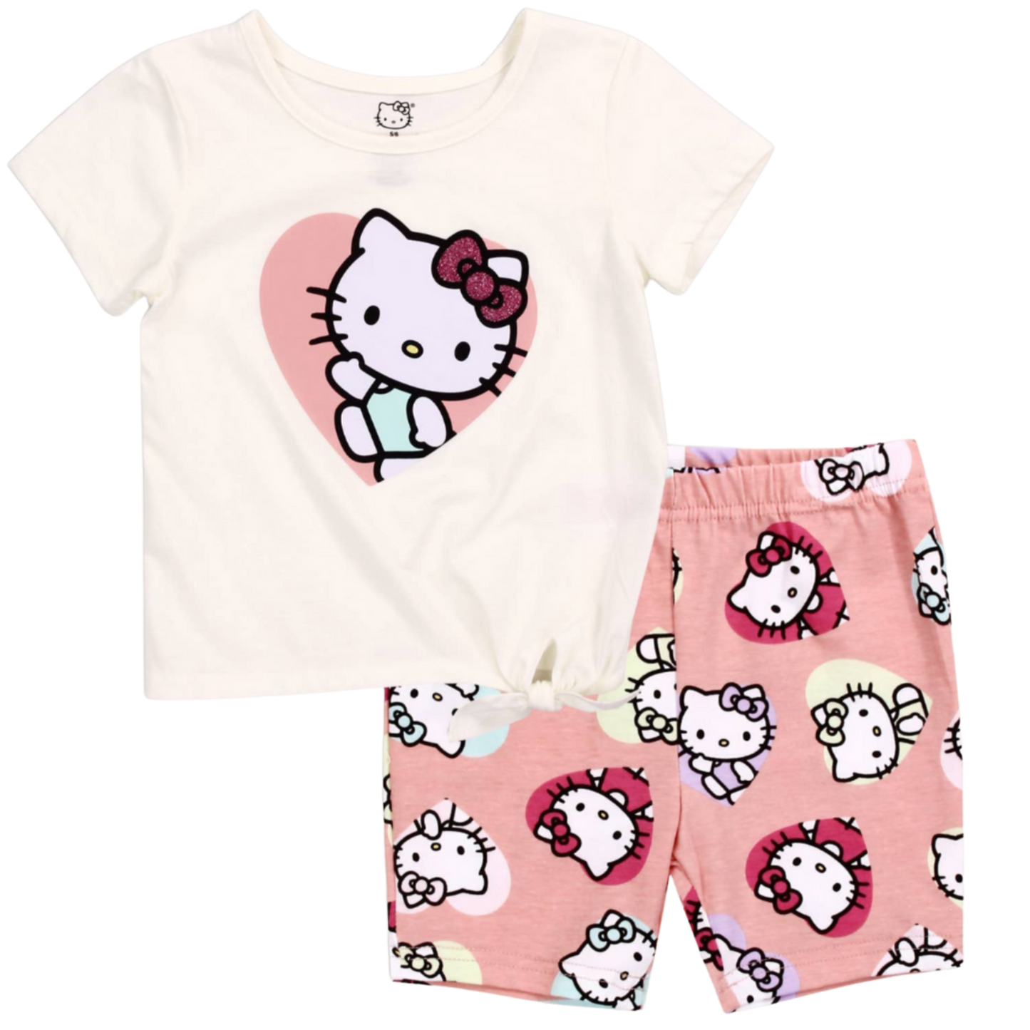 Ensemble de cyclisme 2 pièces pour filles HELLO KITTY