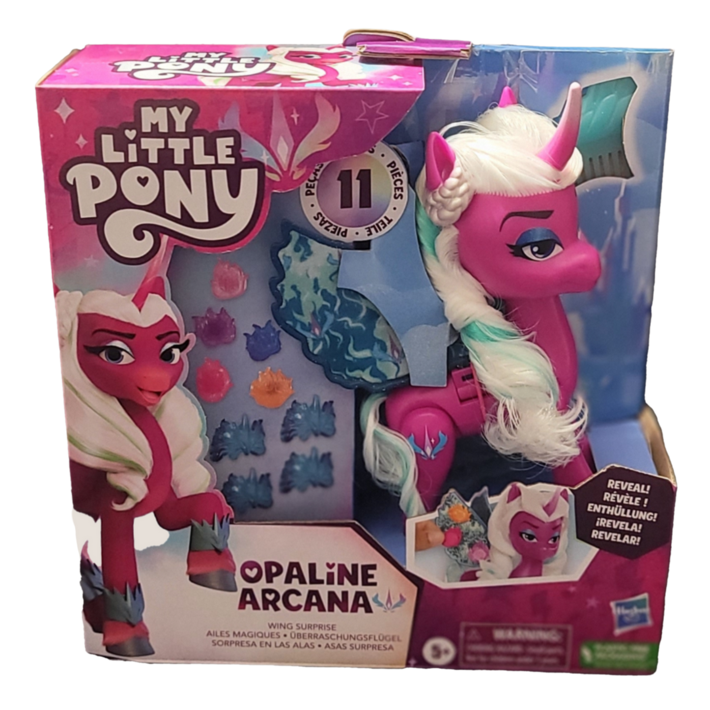 Poupées My Little Pony Opaline Arcana Wing Surprise avec ailes et accessoires