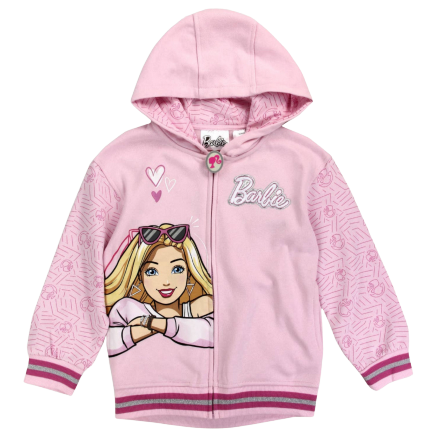 Chandail à capuchon zippé BARBIE