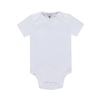 Baby bodysuit, Infant bodysuit, Soft ribbed cotton - white