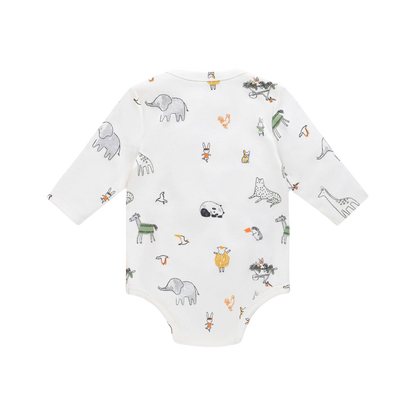 Body pour bébé, body pour bébé, imprimé animalier, manches longues en coton