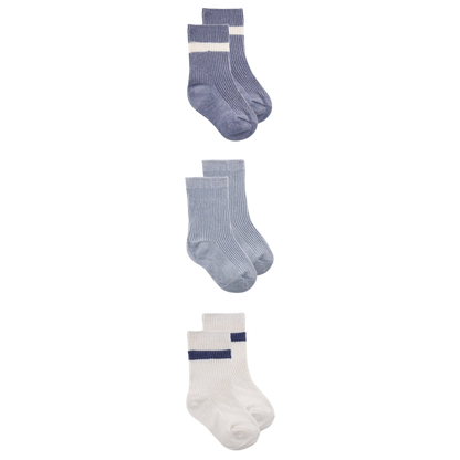 Chaussettes Folkstone pour bébé en coton biologique lot de 3 paires