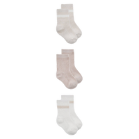Chaussettes pour bébé en coton biologique lot de 3 paires