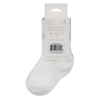 Chaussettes pour bébé en coton biologique lot de 3 paires
