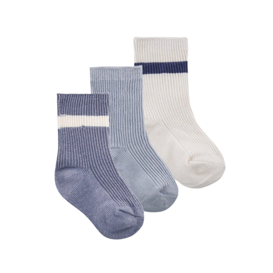 Chaussettes Folkstone pour bébé en coton biologique lot de 3 paires