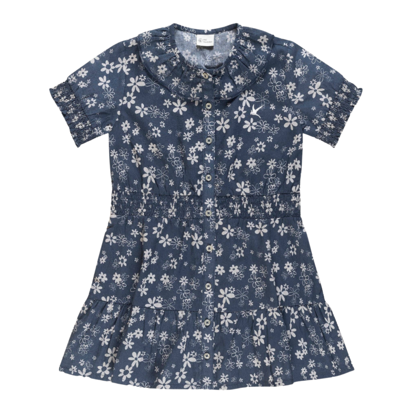 Robe pour tout-petit, robe pour filles à manches courtes, robe chemise pour filles, florale