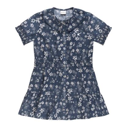 Robe pour tout-petit, robe pour filles à manches courtes, robe chemise pour filles, florale