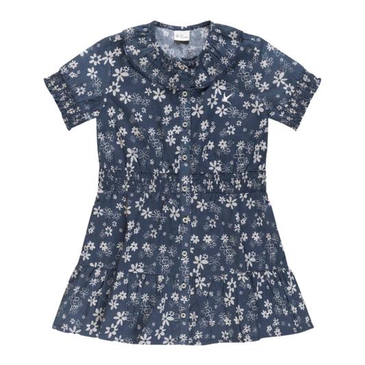 Robe pour tout-petit, robe pour filles à manches courtes, robe chemise pour filles, florale