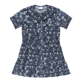 Toddler dress, short sleeve girls dress, girls shirt dress, floral