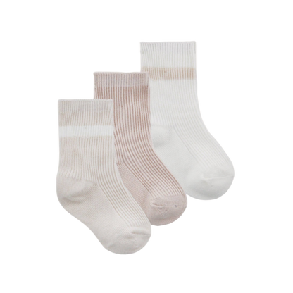 Chaussettes pour bébé en coton biologique lot de 3 paires