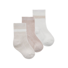 Chaussettes pour bébé en coton biologique lot de 3 paires