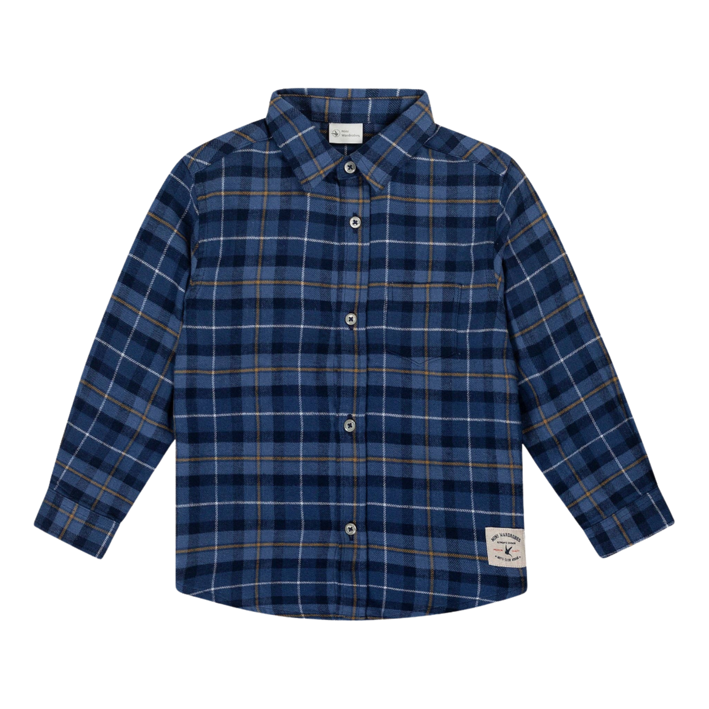 Chemise à carreaux boutonnée pour garçons