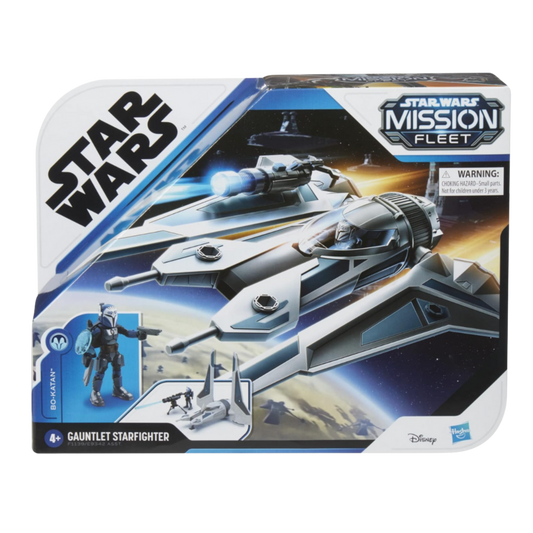 Figurine et véhicule Bo-Katan Gauntlet de classe Stellar de la flotte de mission Star Wars Starfighter Siege à l'échelle 6.3 cm