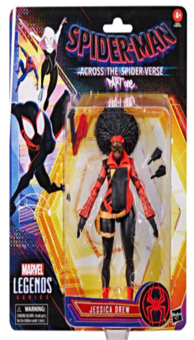 Figurine articulée de 15 cm de Jessica Drew de la série Marvel Legends Spider-Man : Across the Spider-Verse (première partie), 2 accessoires