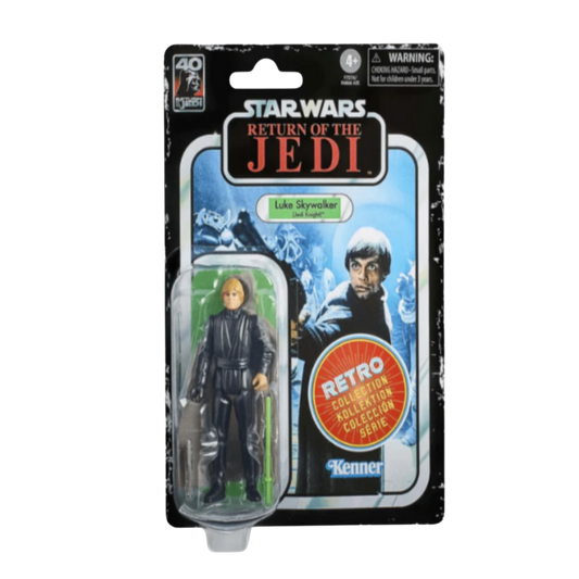 Star Wars The Black Series Luke Skywalker (Jedi Knight), Star Wars : Le Retour du Jedi 40e anniversaire Figurines de collection de 9,5 cm