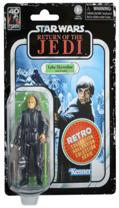 Star Wars The Black Series Luke Skywalker (Jedi Knight), Star Wars : Le Retour du Jedi 40e anniversaire Figurines de collection de 9,5 cm