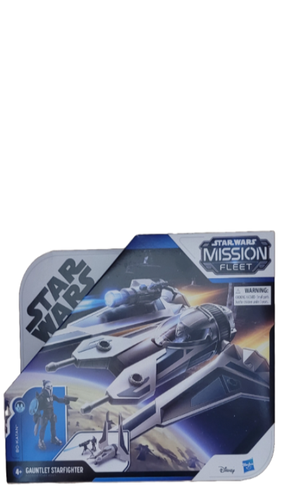 Figurine et véhicule Bo-Katan Gauntlet de classe Stellar de la flotte de mission Star Wars Starfighter Siege à l'échelle 2,5 pouces