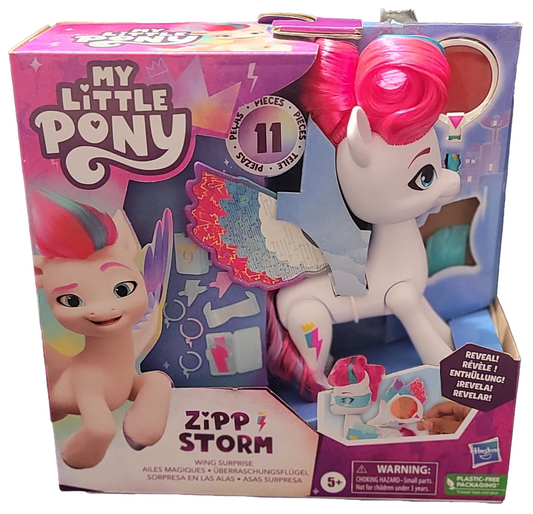 Poupées My Little Pony Zipp Storm Wing Surprise avec ailes et accessoires