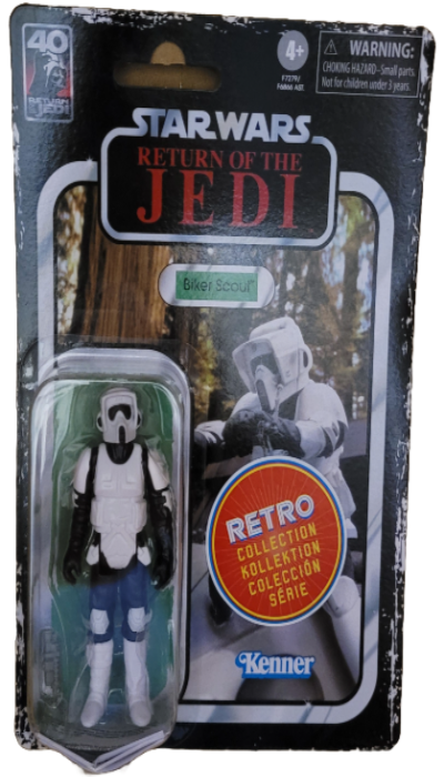 Star Wars The Black Series Biker Scout, Star Wars : Le Retour du Jedi 40e anniversaire Figurines de collection de 9,5 cm