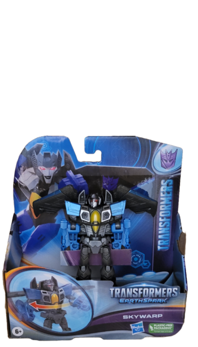 Figurine articulée Skywarp classe guerrier EarthSpark de Transformers 5 pouces