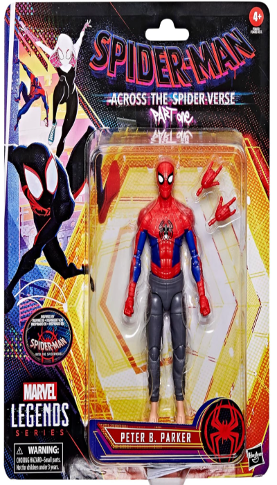 Figurine articulée de 15 cm de Peter B Parker de la série Marvel Legends Spider-Man : Across the Spider-Verse (première partie), 2 accessoires