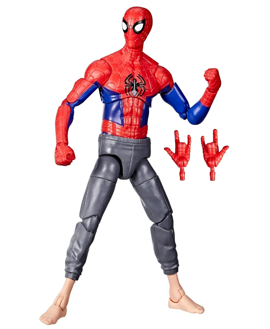 Figurine articulée de 15 cm de Peter B Parker de la série Marvel Legends Spider-Man : Across the Spider-Verse (première partie), 2 accessoires