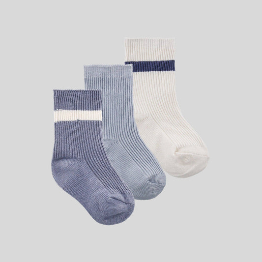 Chaussettes Folkstone pour bébé en coton biologique lot de 3 paires