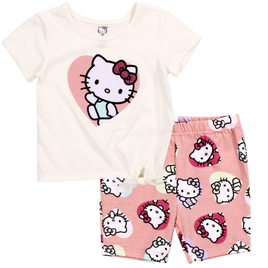Ensemble de cyclisme 2 pièces pour filles HELLO KITTY