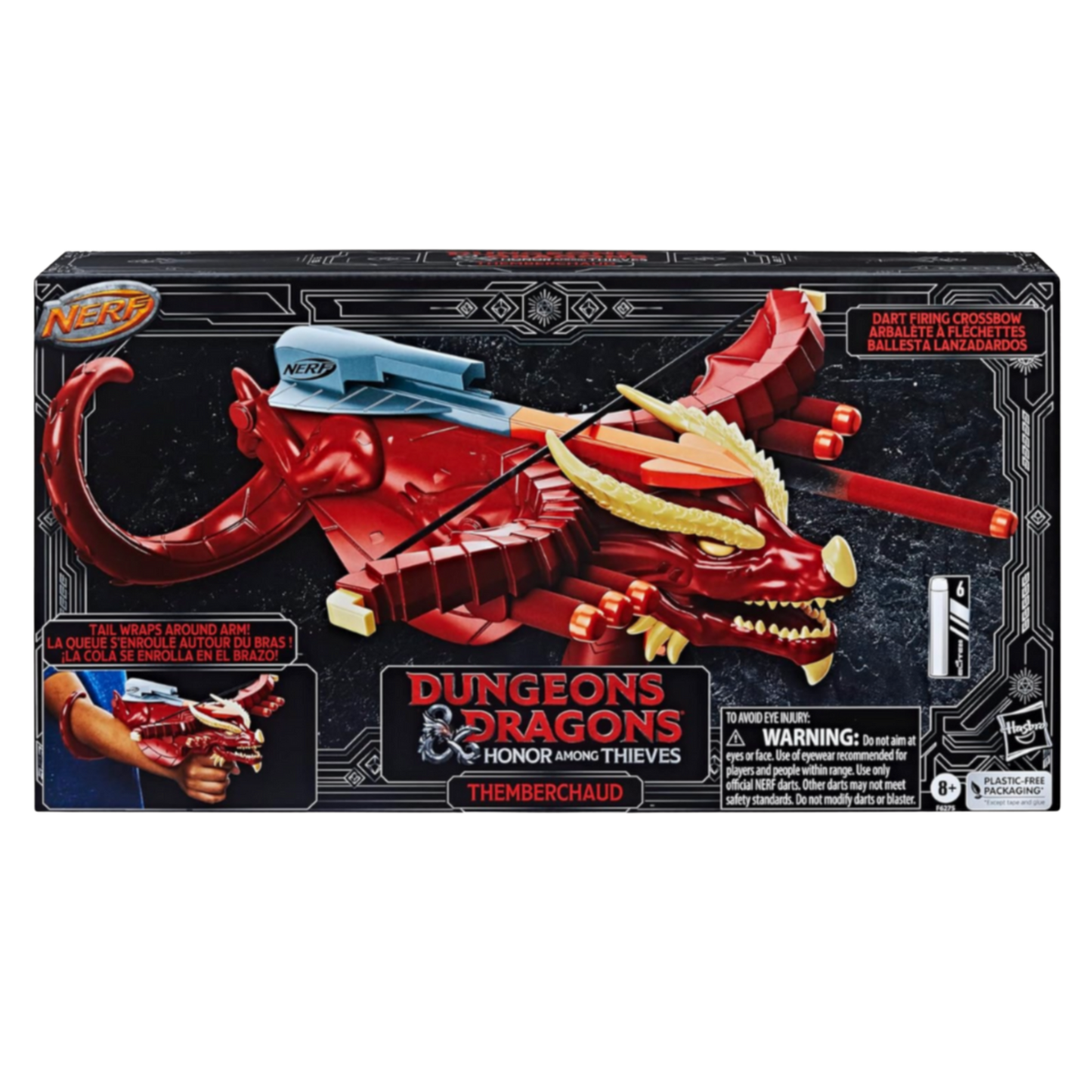 Nerf Dungeons &amp; Dragons Themberchaud Blaster, 6 Nerf Elite Darts