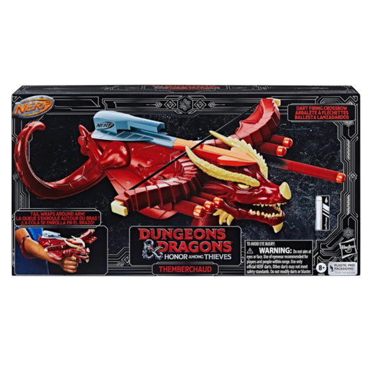 Blaster Nerf Themberchaud de Nerf Dungeons & Dragons, 6 fléchettes Nerf Elite