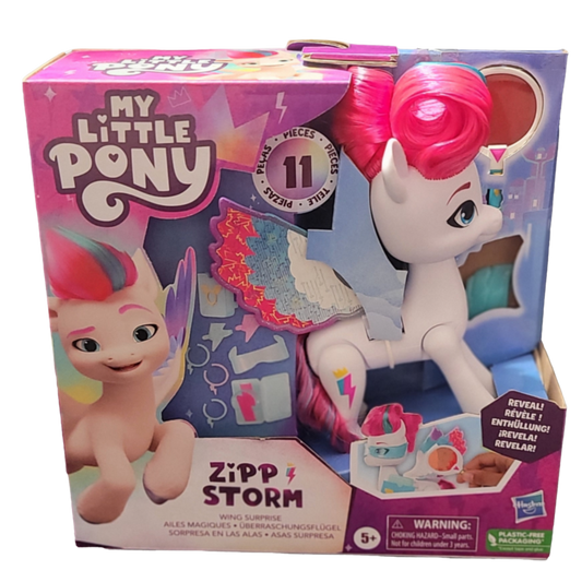 Poupées My Little Pony Zipp Storm Wing Surprise avec ailes et accessoires