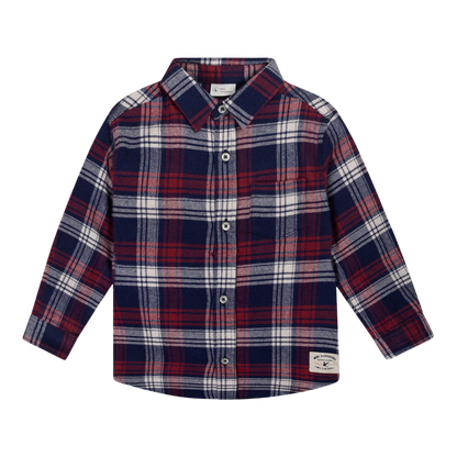 Chemise à carreaux boutonnée pour garçons