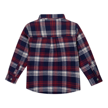 Chemise à carreaux boutonnée pour garçons
