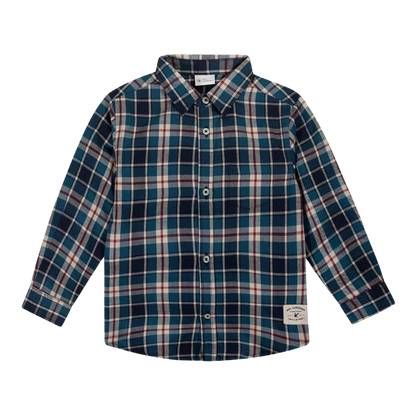 Chemise à carreaux boutonnée pour garçons