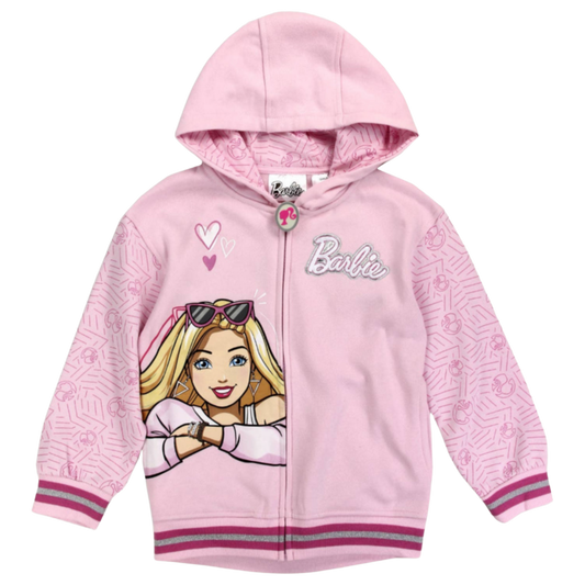 Chandail à capuchon zippé BARBIE