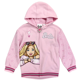 Chandail à capuchon zippé BARBIE