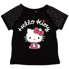 HELLO KITTY trendy top for girls from 4 to 6 pieces with rhinestones