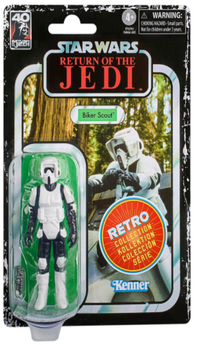 Star Wars The Black Series Biker Scout, Star Wars : Le Retour du Jedi 40e anniversaire Figurines de collection de 9,5 cm