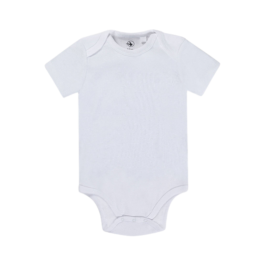 Body bébé, Body pour nourrisson, Coton doux côtelé - blanc