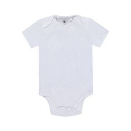Baby bodysuit, Infant bodysuit, Soft ribbed cotton - white