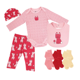 Ensemble Chaton rose 10 morceaux pour fille