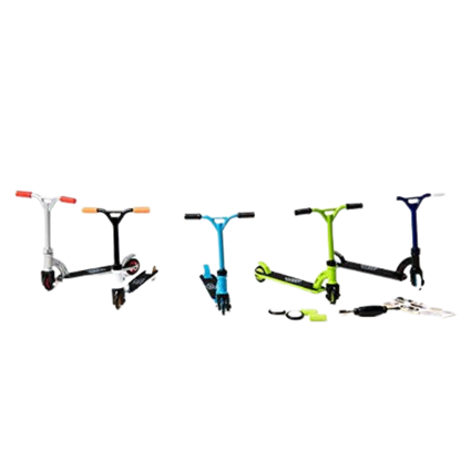 Ensemble de trottinette Mini Pro Finger White avec pneus et guidon interchangeables par Grip & Tricks