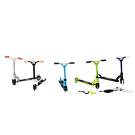 Ensemble de trottinette Mini Pro Finger White avec pneus et guidon interchangeables par Grip & Tricks